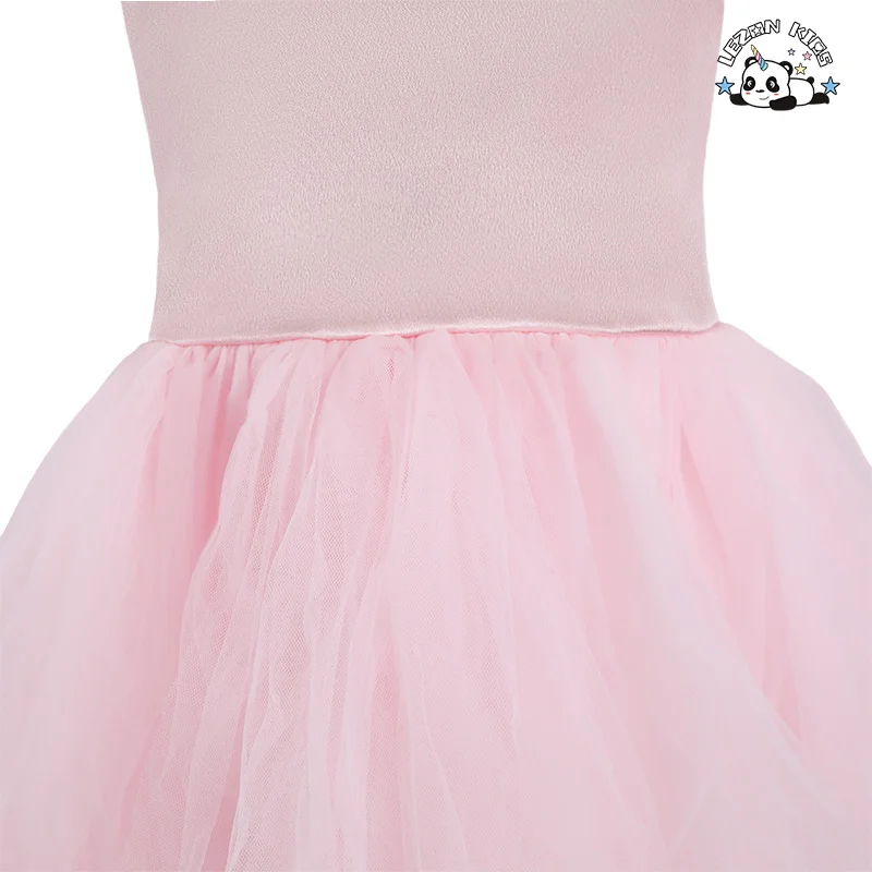 LEZONKIDS - OEM Customizable Kids Princess Sleeveless Breathable Flower Birthday Ball Gown Tulle Dress for 2-14T Kids
